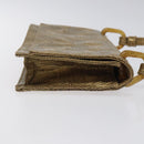 PRADA Shoulder Bag Leather Gold Auth 117899-3