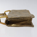 PRADA Shoulder Bag Leather Gold Auth 117899-4