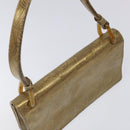 PRADA Shoulder Bag Leather Gold Auth 117899-6