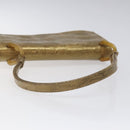 PRADA Shoulder Bag Leather Gold Auth 117899-7