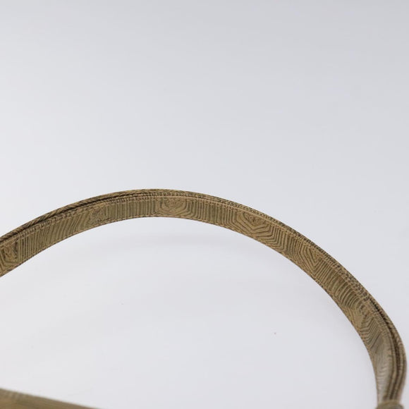 PRADA Shoulder Bag Leather Gold Auth 117899