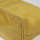 PRADA Chain Shoulder Bag Nylon Yellow Gold Auth 117900A-8