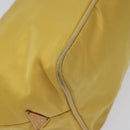PRADA Chain Shoulder Bag Nylon Yellow Gold Auth 117900A-15