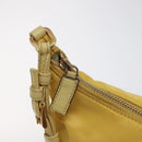 PRADA Chain Shoulder Bag Nylon Yellow Gold Auth 117900A-9
