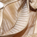 PRADA Chain Shoulder Bag Nylon Yellow Gold Auth 117900A-22