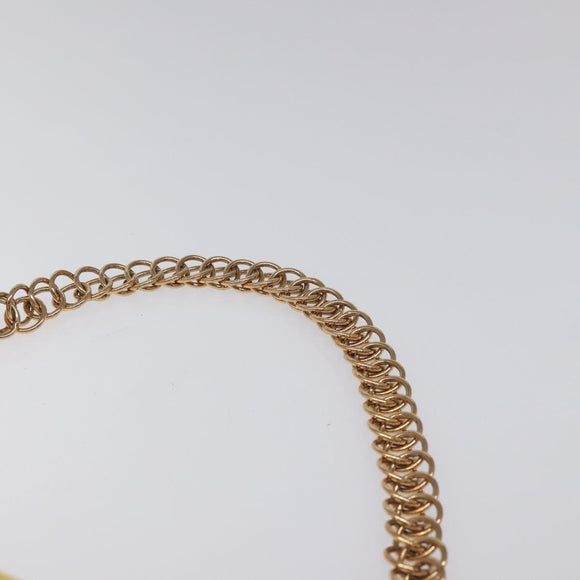 PRADA Chain Shoulder Bag Nylon Yellow Gold Auth 117900A