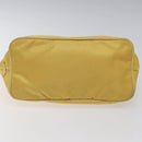 PRADA Chain Shoulder Bag Nylon Yellow Gold Auth 117900A-5