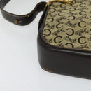 CELINE C Sulky Shoulder Bag Canvas Beige Gold Auth 117907-9