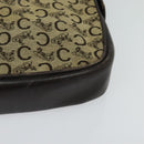 CELINE C Sulky Shoulder Bag Canvas Beige Gold Auth 117907-14