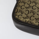 CELINE C Sulky Shoulder Bag Canvas Beige Gold Auth 117907-15