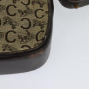 CELINE C Sulky Shoulder Bag Canvas Beige Gold Auth 117907-16