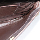 CELINE C Sulky Shoulder Bag Canvas Beige Gold Auth 117907-18