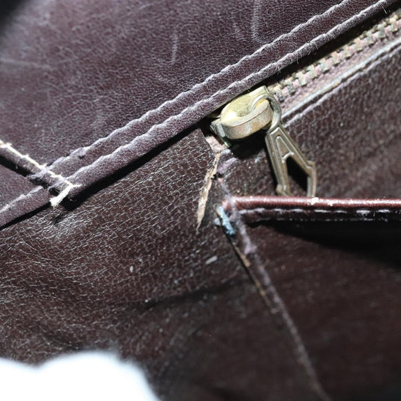 CELINE C Sulky Shoulder Bag Canvas Beige Gold Auth 117907