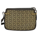 CELINE C Sulky Shoulder Bag Canvas Beige Gold Auth 117907-13