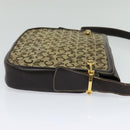 CELINE C Sulky Shoulder Bag Canvas Beige Gold Auth 117907-4