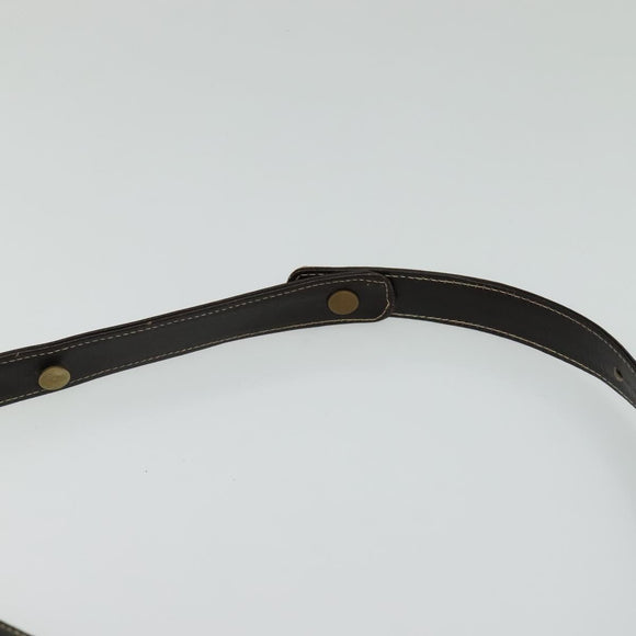 CELINE C Sulky Shoulder Bag Canvas Beige Gold Auth 117907