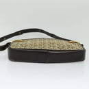 CELINE C Sulky Shoulder Bag Canvas Beige Gold Auth 117907-5