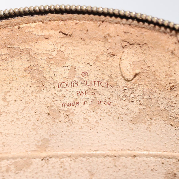 LOUIS VUITTON Monogram Trousse Demi Ronde Cosmetic Pouch M47520 LV Auth 117909