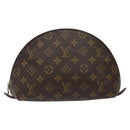 LOUIS VUITTON Monogram Trousse Demi Ronde Cosmetic Pouch M47520 LV Auth 117909-13
