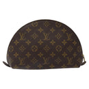 LOUIS VUITTON Monogram Trousse Demi Ronde Cosmetic Pouch M47520 LV Auth 117909-2