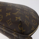LOUIS VUITTON Monogram Trousse Demi Ronde Cosmetic Pouch M47520 LV Auth 117909-7