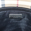 BURBERRY Nova Check Hand Bag PVC Beige Silver Auth 117914-17