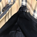 BURBERRY Nova Check Hand Bag PVC Beige Silver Auth 117914-19