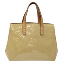 LOUIS VUITTON Monogram Vernis Reade PM Hand Bag Beige M91334 LV Auth 117918-13