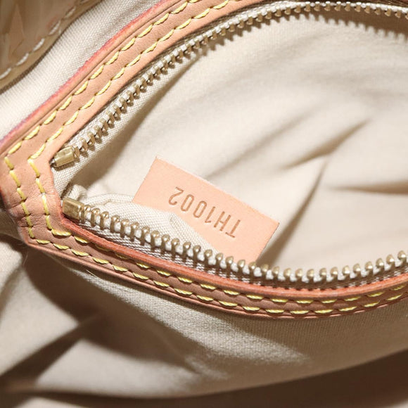 LOUIS VUITTON Monogram Vernis Reade PM Hand Bag Beige M91334 LV Auth 117918