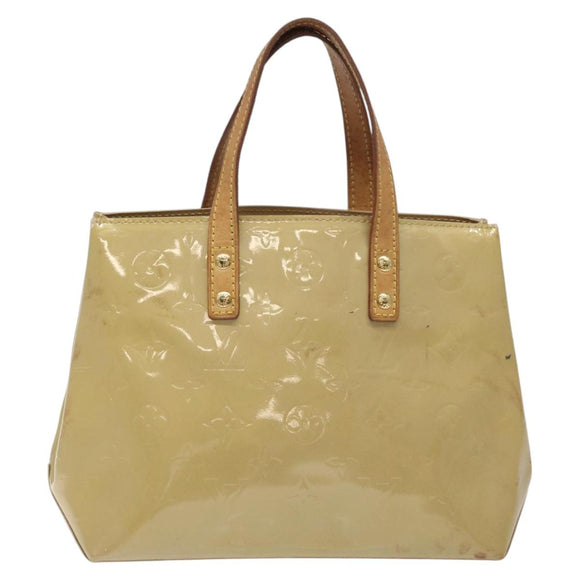 LOUIS VUITTON Monogram Vernis Reade PM Hand Bag Beige M91334 LV Auth 117918
