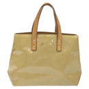 LOUIS VUITTON Monogram Vernis Reade PM Hand Bag Beige M91334 LV Auth 117918-2