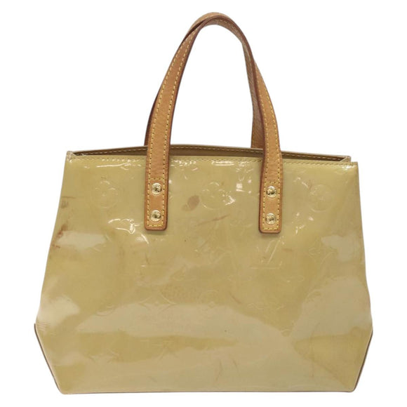 LOUIS VUITTON Monogram Vernis Reade PM Hand Bag Beige M91334 LV Auth 117918