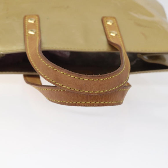 LOUIS VUITTON Monogram Vernis Reade PM Hand Bag Beige M91334 LV Auth 117918