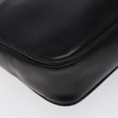 CELINE Shoulder Bag Leather Black Gold Auth 117924-14