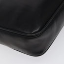 CELINE Shoulder Bag Leather Black Gold Auth 117924-16