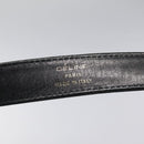 CELINE Shoulder Bag Leather Black Gold Auth 117924-19