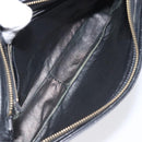 CELINE Shoulder Bag Leather Black Gold Auth 117924-10