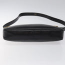 CELINE Shoulder Bag Leather Black Gold Auth 117924-5