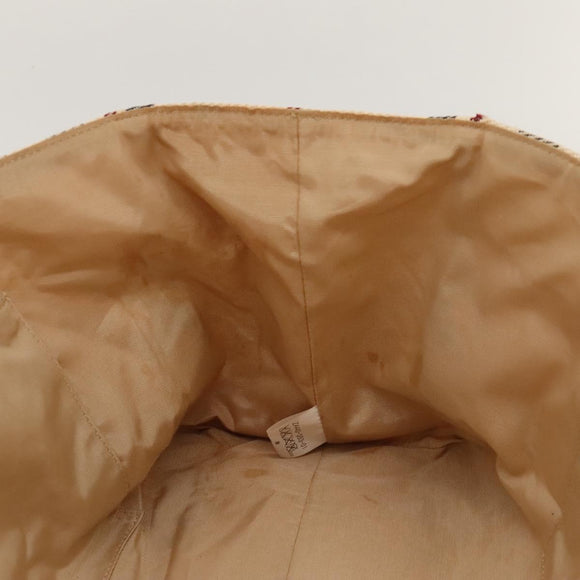 BURBERRY Nova Check Blue Label Tote Bag Canvas Beige Gold Auth 117928