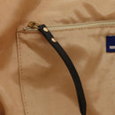 BURBERRY Nova Check Blue Label Tote Bag Canvas Beige Gold Auth 117928-19