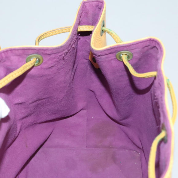 LOUIS VUITTON Epi Petit Noe Shoulder Bag Yellow M44109 LV Auth 117939