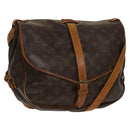 LOUIS VUITTON Monogram Saumur 35 Shoulder Bag M42254 LV Auth 117947-1