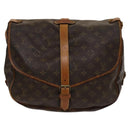 LOUIS VUITTON Monogram Saumur 35 Shoulder Bag M42254 LV Auth 117947-13