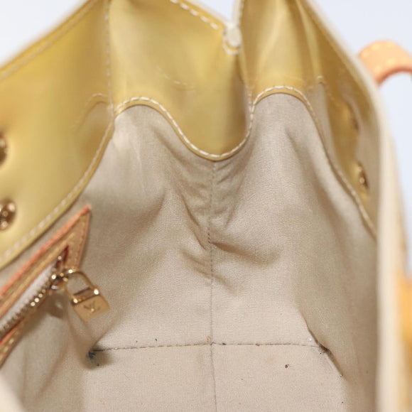 LOUIS VUITTON Monogram Vernis Reade PM Hand Bag Beige M91334 LV Auth 117956
