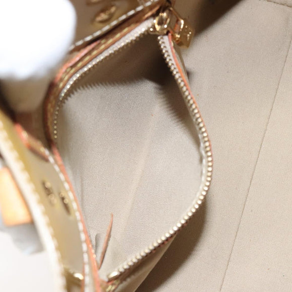 LOUIS VUITTON Monogram Vernis Reade PM Hand Bag Beige M91334 LV Auth 117956