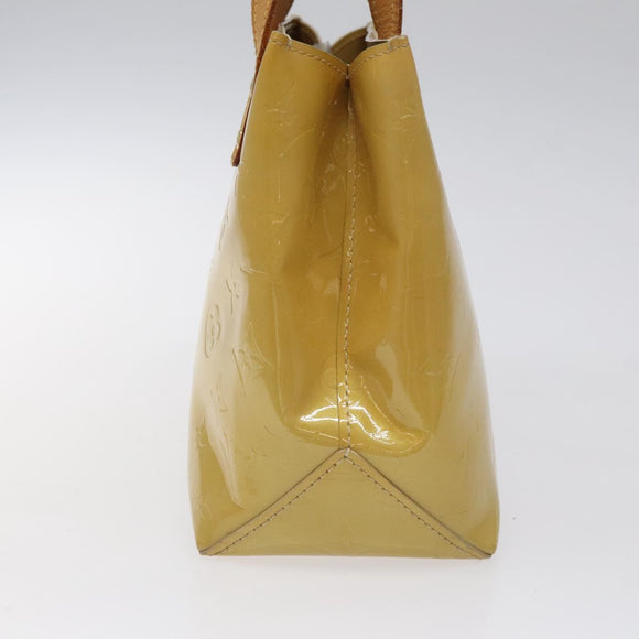 LOUIS VUITTON Monogram Vernis Reade PM Hand Bag Beige M91334 LV Auth 117956