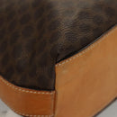 CELINE Macadam Canvas Shoulder Bag PVC Leather Brown Gold Auth 117957-15