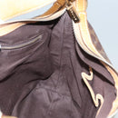 CELINE Macadam Canvas Shoulder Bag PVC Leather Brown Gold Auth 117957-20