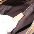 CELINE Macadam Canvas Shoulder Bag PVC Leather Brown Gold Auth 117957-12