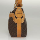 CELINE Macadam Canvas Shoulder Bag PVC Leather Brown Gold Auth 117957-3